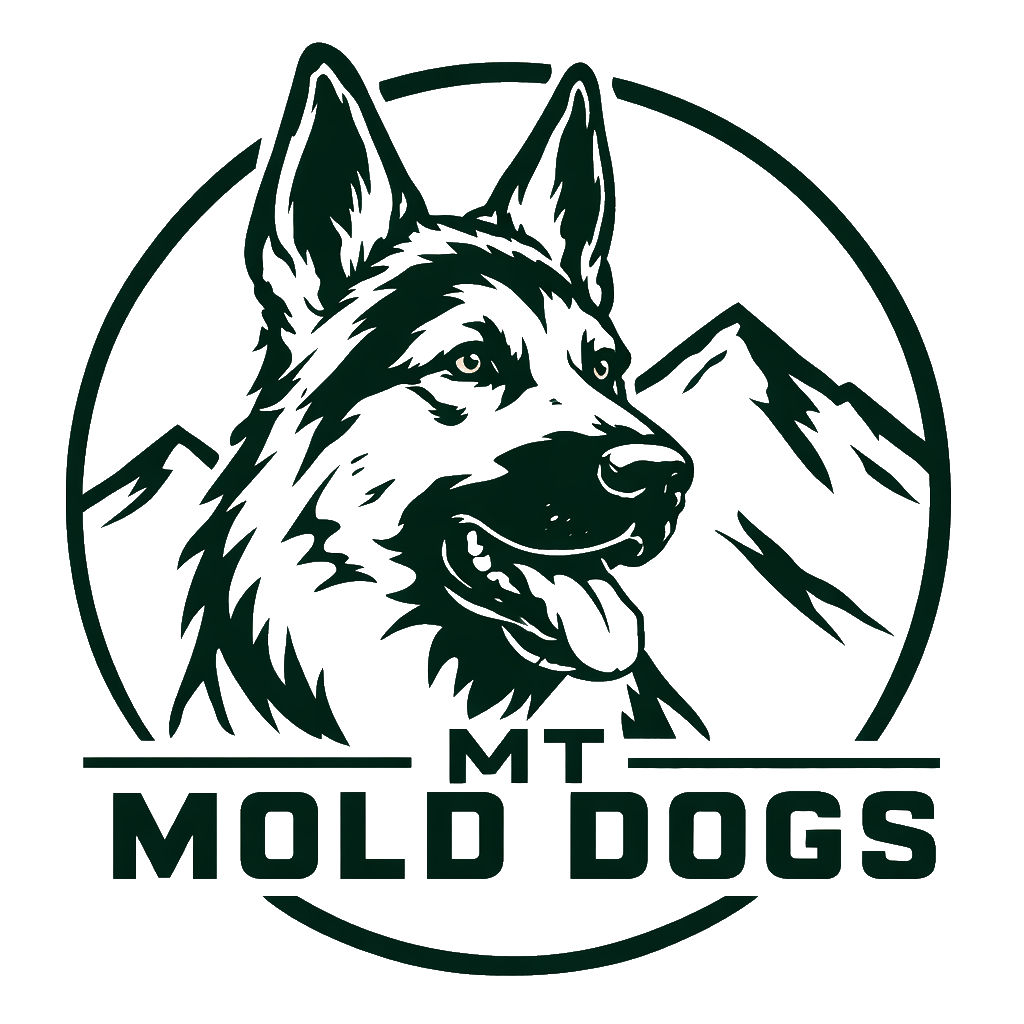 Montana Mold Dogs – MT Mold Dogs logo with German Shepherd and mountains